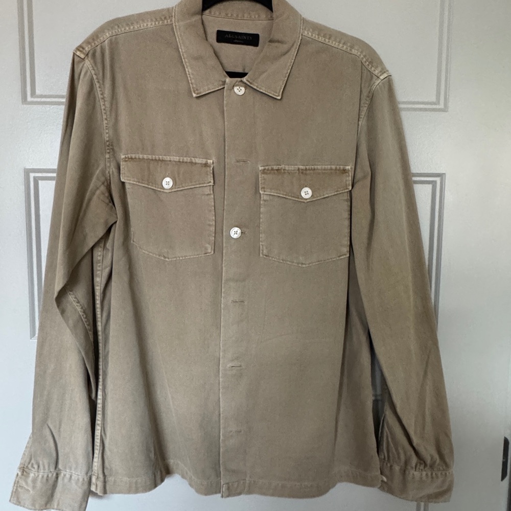 All Saints Beige Shirt Jacket
